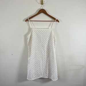 Vitamin A Bathing Suit Cover Up Islet Cream Adjustable Straps Womens XL Beach